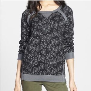 Marc By Marc Jacobs Cassidy Leopard Print Black Gray Sweater